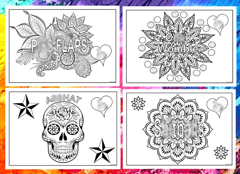 Download Printable adult colouring book pages MATURE content funny | Etsy