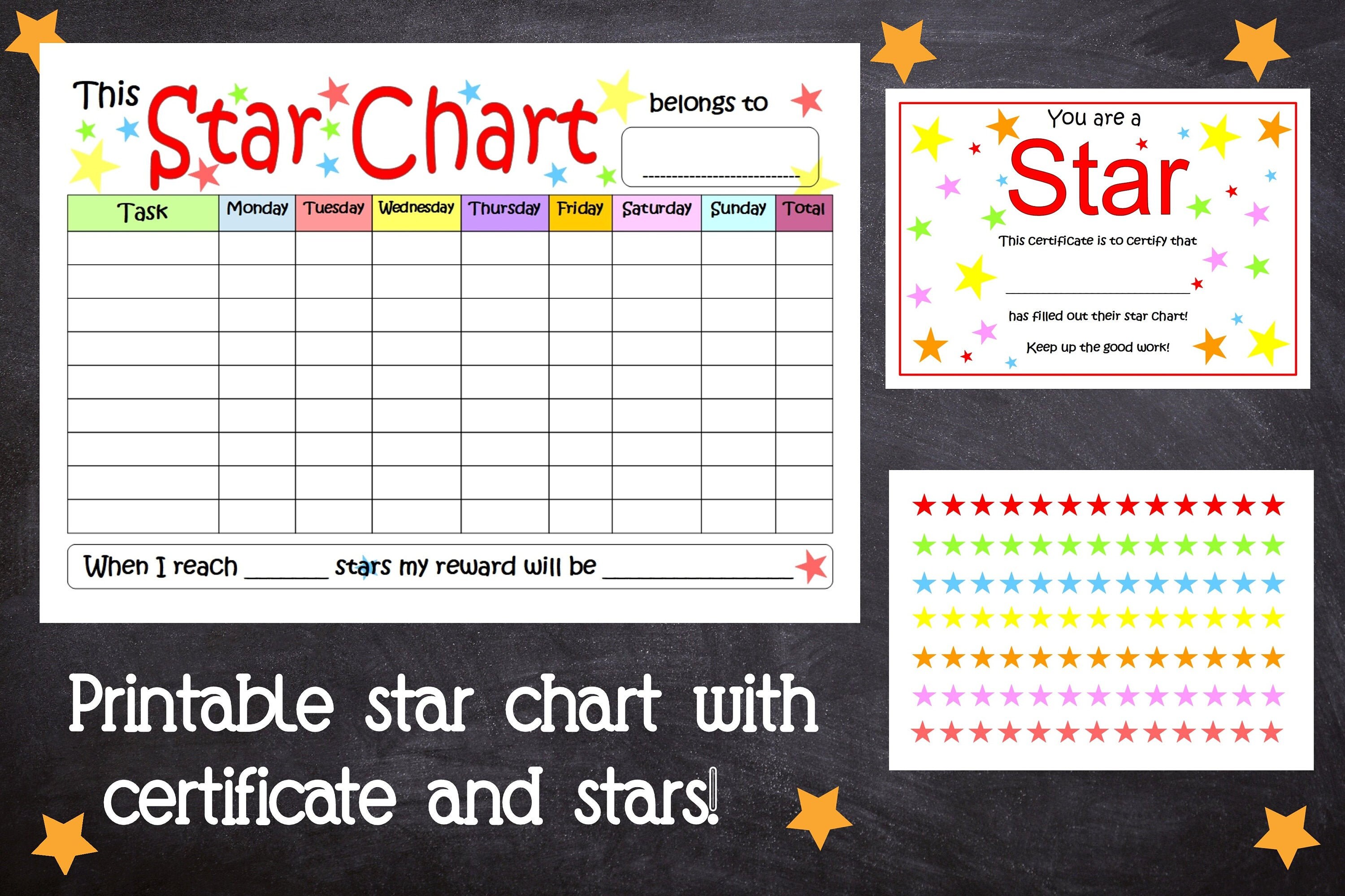 Printable Star Chart Printable Star Chart