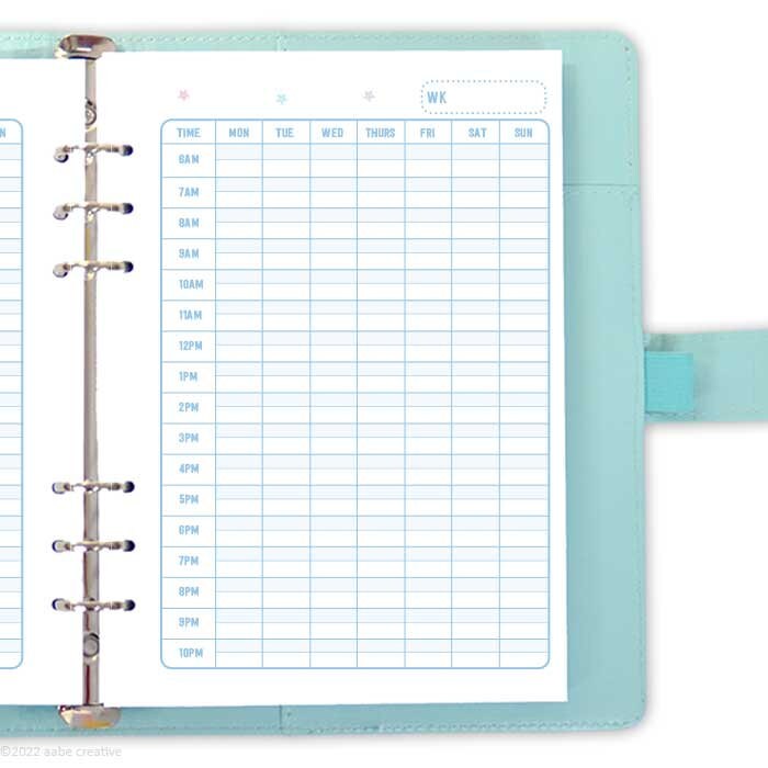 Time Management Diary Week on One Page Flexi Refills A5 Etsy