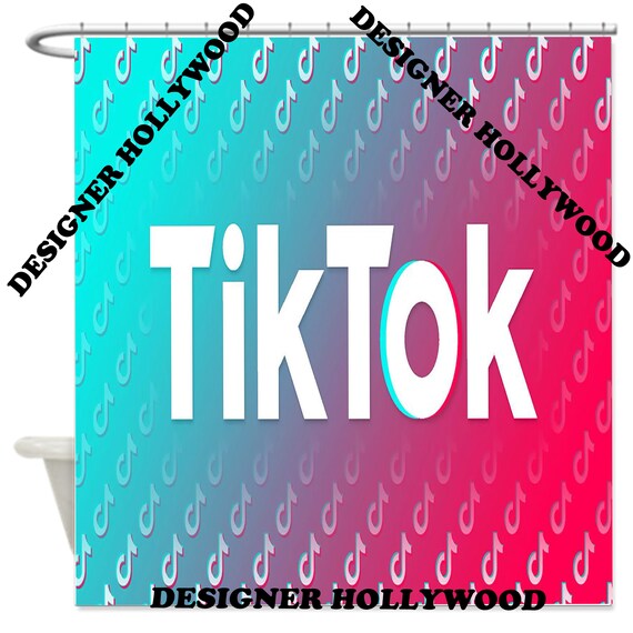 TikTok Design Shower Curtain Girls Boys Teen Etsy