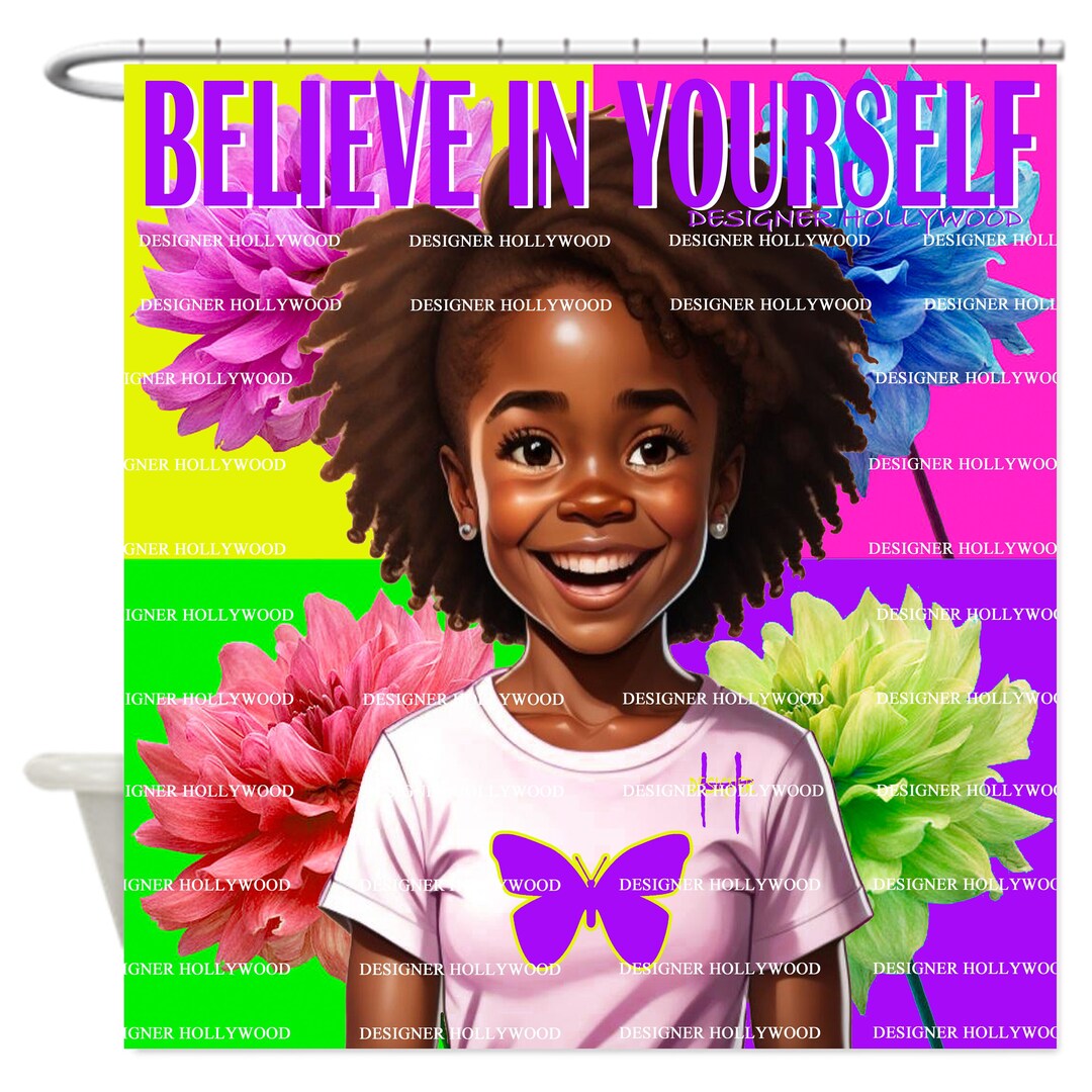 Believe in Yourselfflowers Shower Curtain & Bath Rug Etsy