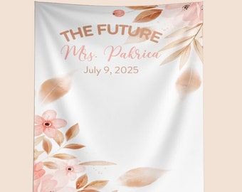 Future Mrs. Bridal Shower Backdrop, Bridal Party Backdrop, Miss to Mrs. Custom Backdrop, Bridal Party Wall Decoration