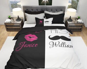 His Hers Duvet Cover Etsy