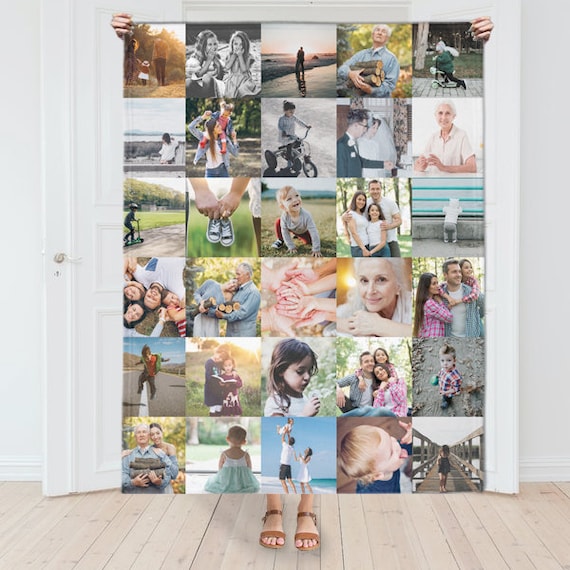 Custom Photo Collage Blanket: Personalized Family Memory Gift