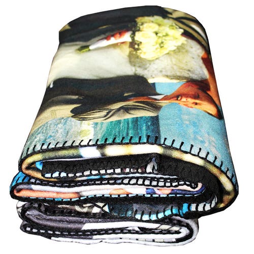 Photo Collage Blanket Double Layer Fleece Blanket Customized Etsy
