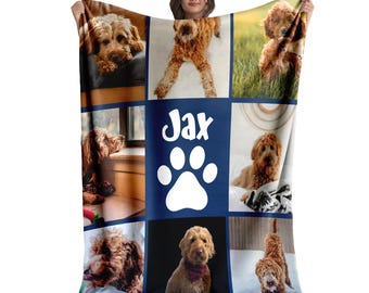 Custom Photo Collage Blanket: Personalized Family & Friends Gift, Dog or Couples Blanket