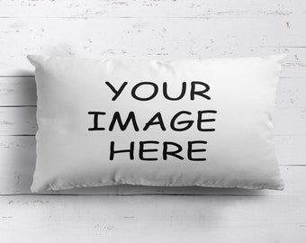 Custom Made Photo Pillow, Personalized Picture Lumbar Pillow, Photo Gifts for Friends and Family