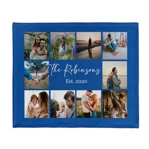 Custom Photo Blanket, Gift for Family and Friends, Christmas Gift, Housewarming Birthday Gift, Photo Collage Gift