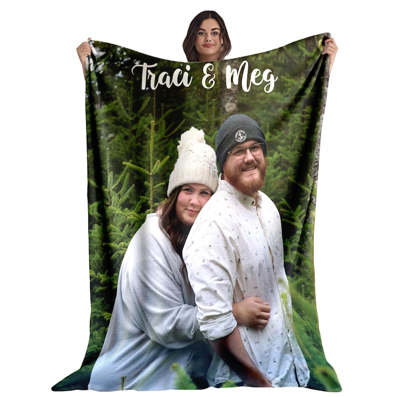 Custom Photo Blanket: Sherpa, Fleece, Velveteen, or Contrast Stitch. image 1