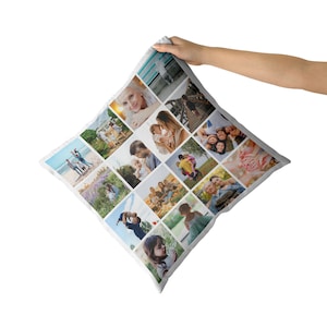 Photo Collage Pillow, Custom Throw Pillow, Picture Pillow, Family and Friends Gift, Couples Gift, Custom Gift