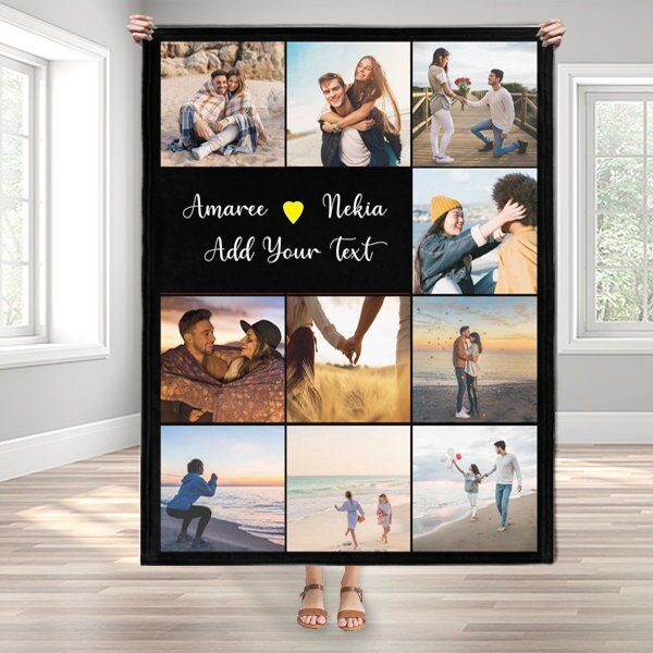Discover Customizable Photo Blanket, Photo Collage Gifts, Family & Friends Custom Gift