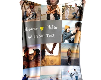 Custom Photo Collage Blanket: Personalized Family Keepsake Gift