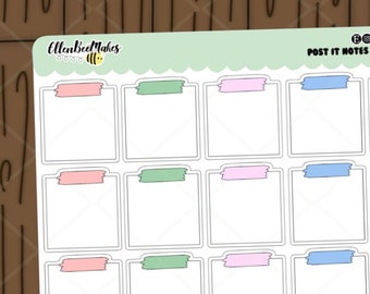 Rainbow Post It Note Stickers for planners, journaling, scrapbooking
