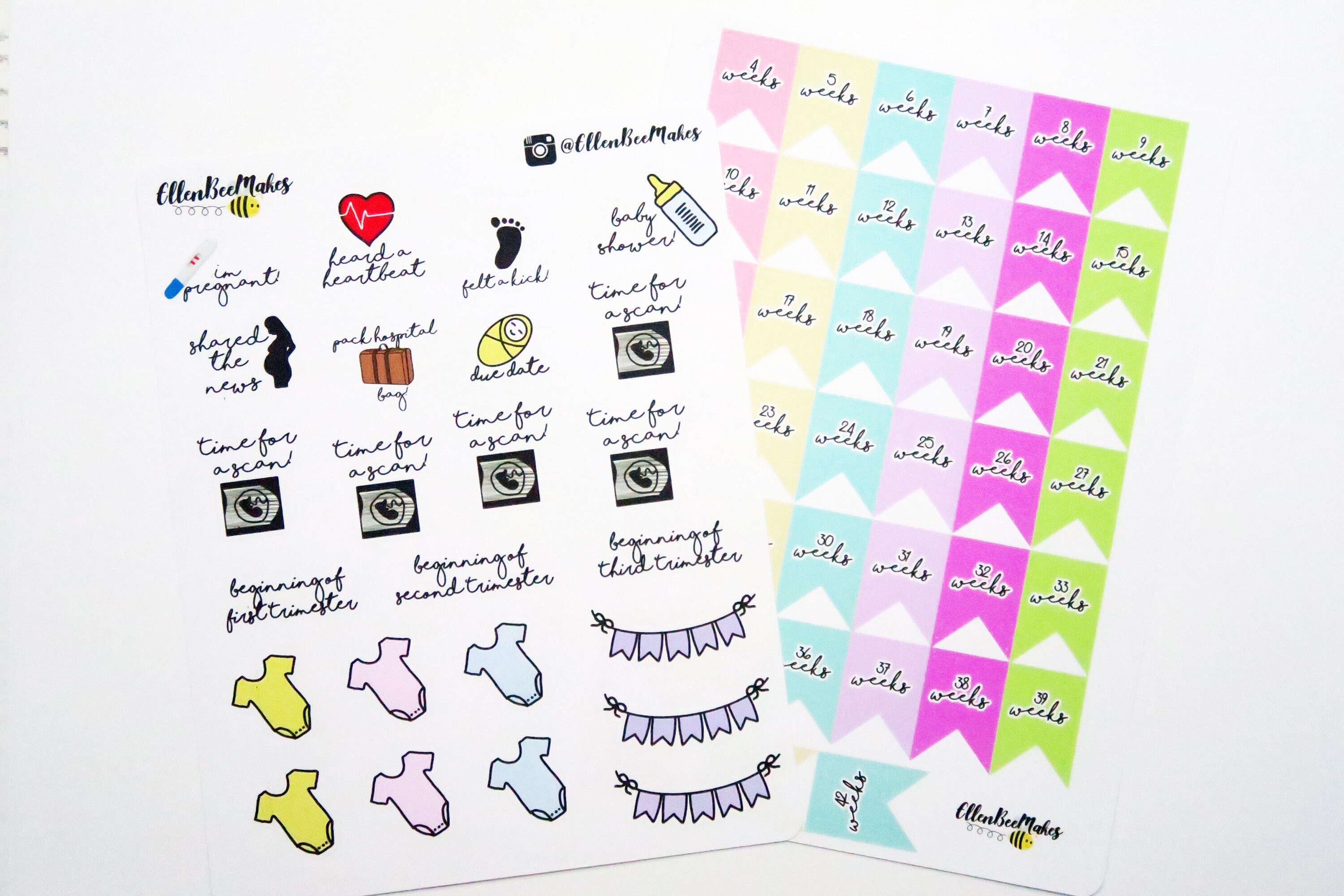 Pregnancy Planner Stickers for planners journaling | Etsy