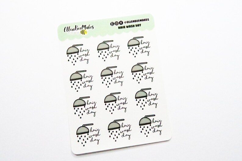 Hair Wash Day Stickers for planners journaling scrapbooking Etsy