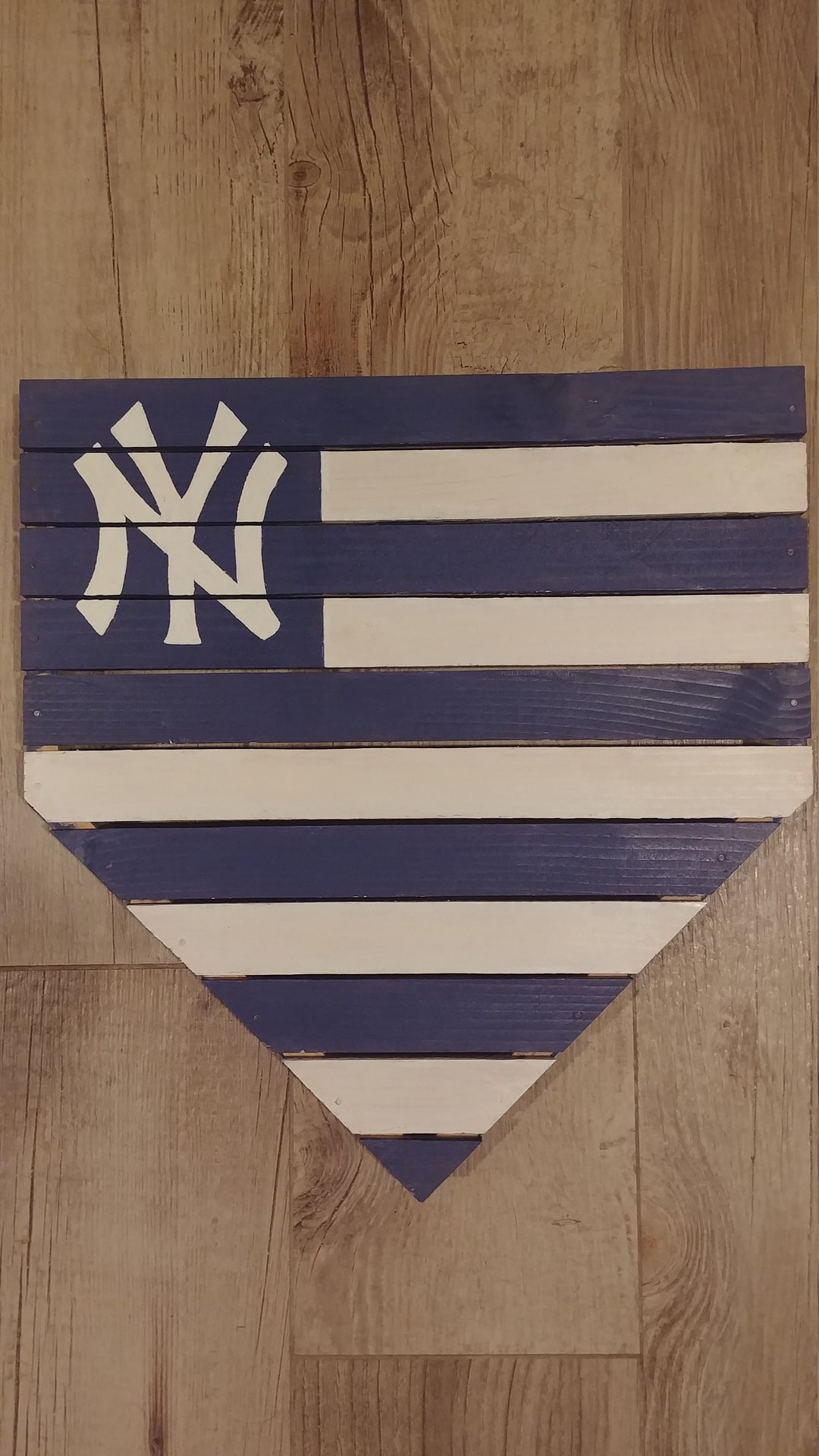 New York Yankees Wooden Homeplate Sign Etsy
