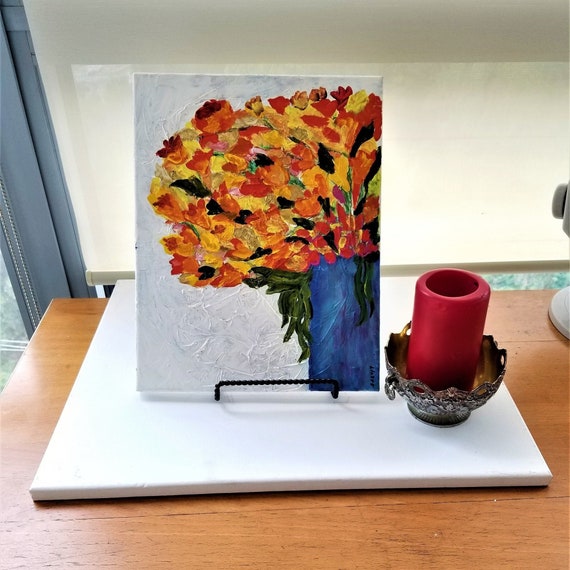 Flowers In Vase Painting Original Wall Art Flower Still Life - Acrylic Wall Vases For Flowers Flowers In Vase Painting Original Wall Art Flower Still Life - Acrylic Wall Vases For Flowers