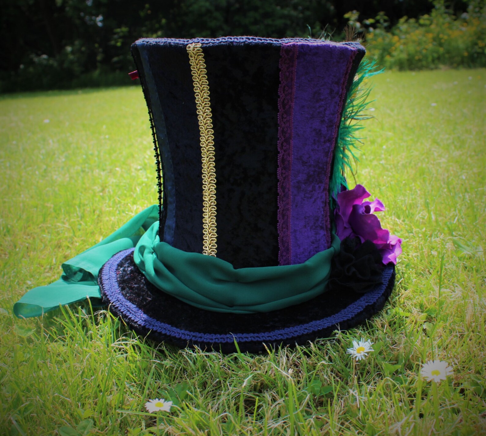 Hand Made Mad Hatter Top Hat. Full Size Top Hat. Bespoke. Made | Etsy