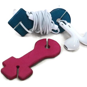 Cord Holder, Cord Organizer, Earphone Organizer, Earphone Holder, Leather wire holder
