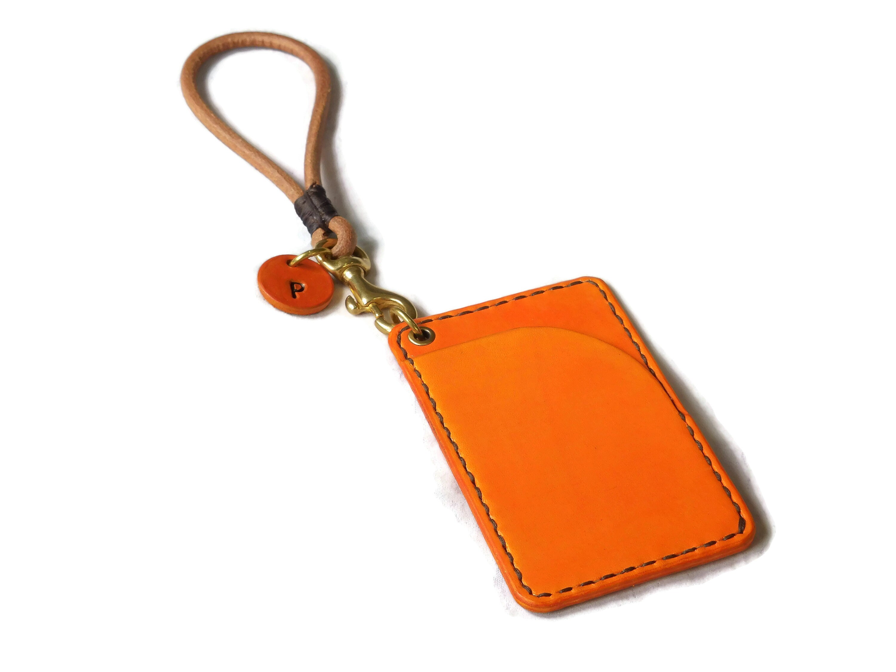Leather Key Card Holder Personalized Keychain Personalized Etsy