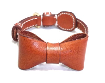 Dog Collar With Bow, Bow-Tie Dog Collars, Handmade