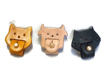 Animal shape Cord Holder, Cord Organizer, Leather Wire holder
