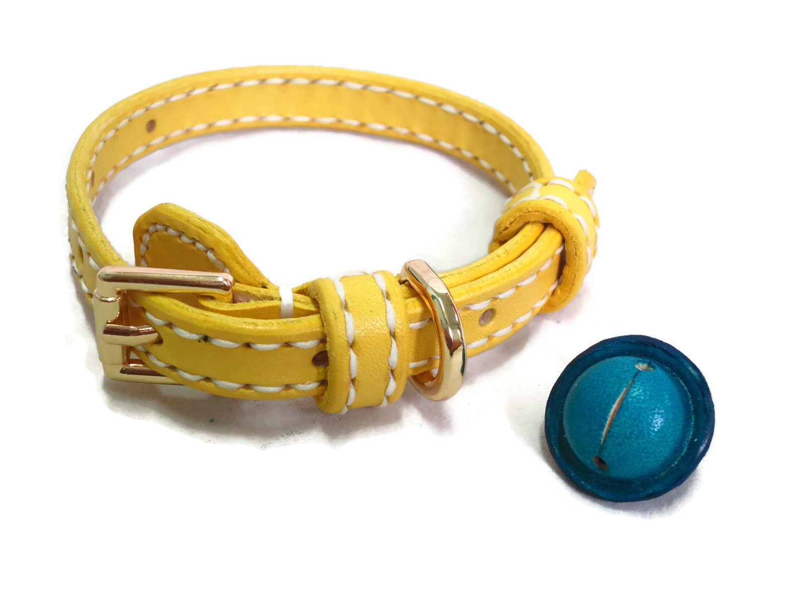 Personalized dog collar with bell Etsy