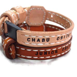 Personalized Cat Collars - Cat Collar Leather, Cat Collar Breakaway, Leather Basic Cat Collar with Breakaway buckle