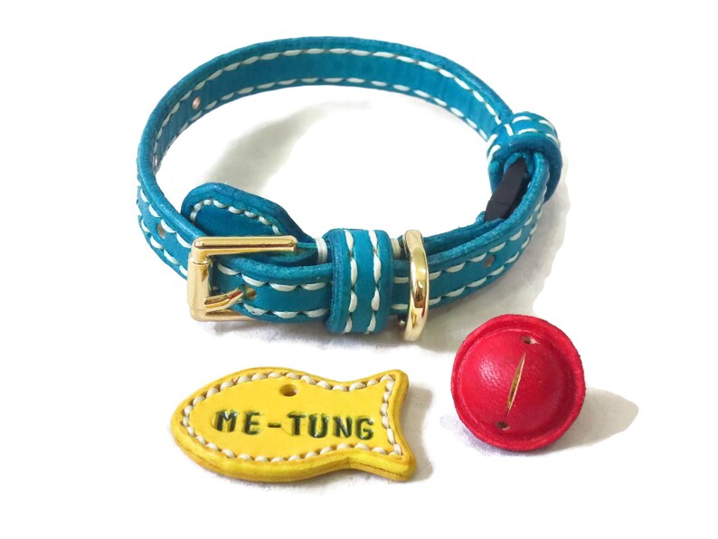 Personalized Sequins Nylon Breakaway Cat Collar With Bell & ID Name Tag - Safety Collar For Puppy & Kitten