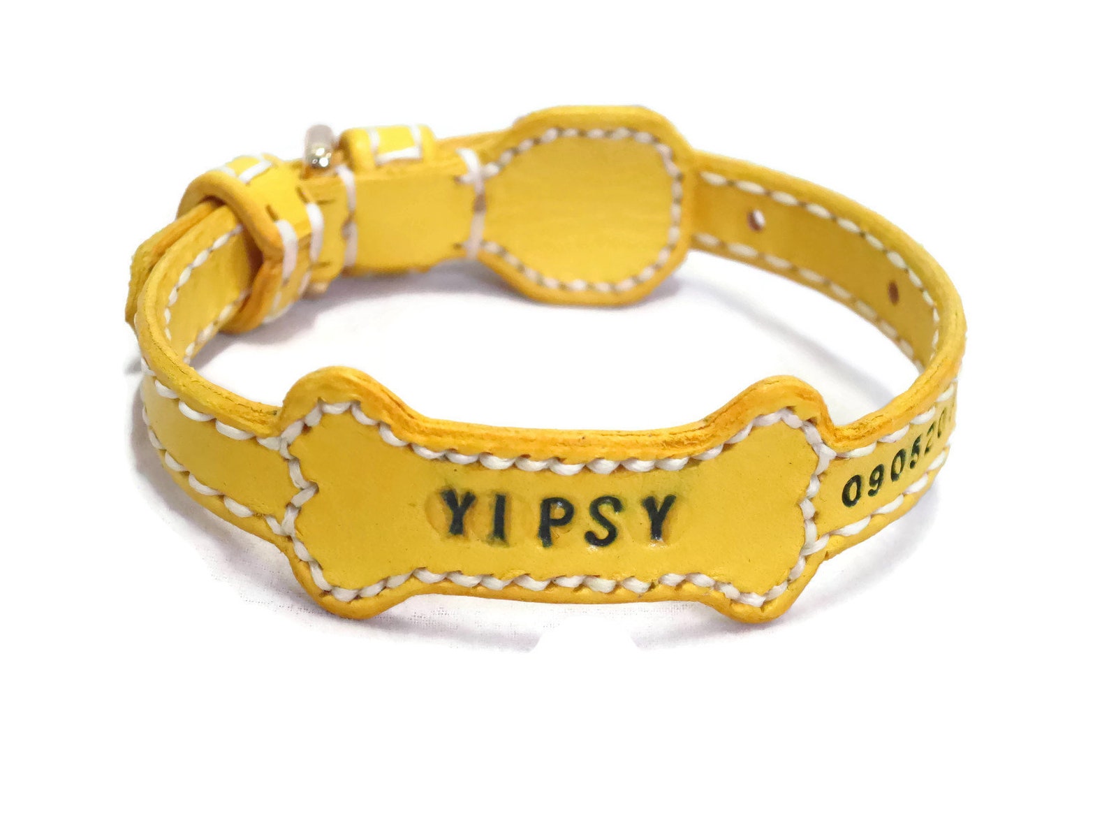 Personalized dog collar Bone Shape Inserted designed for Etsy