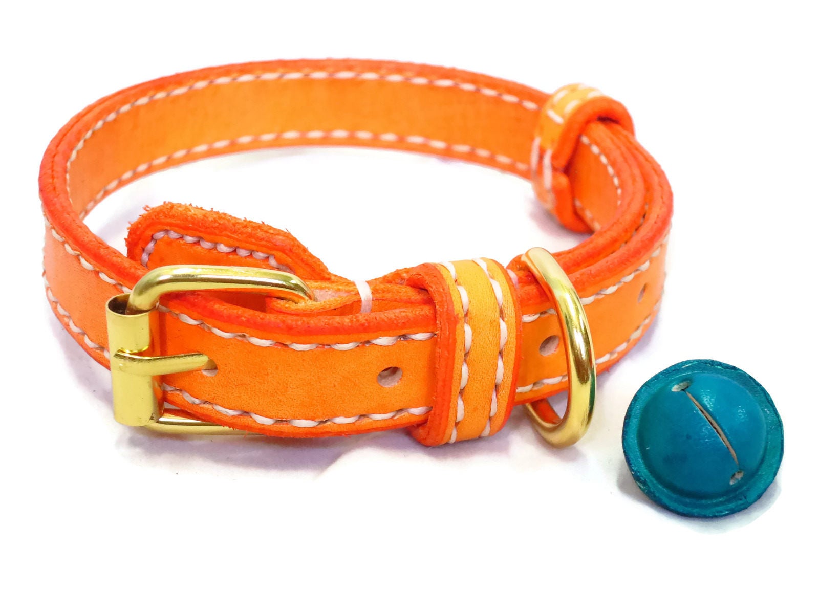 Personalized dog collar with bell Etsy