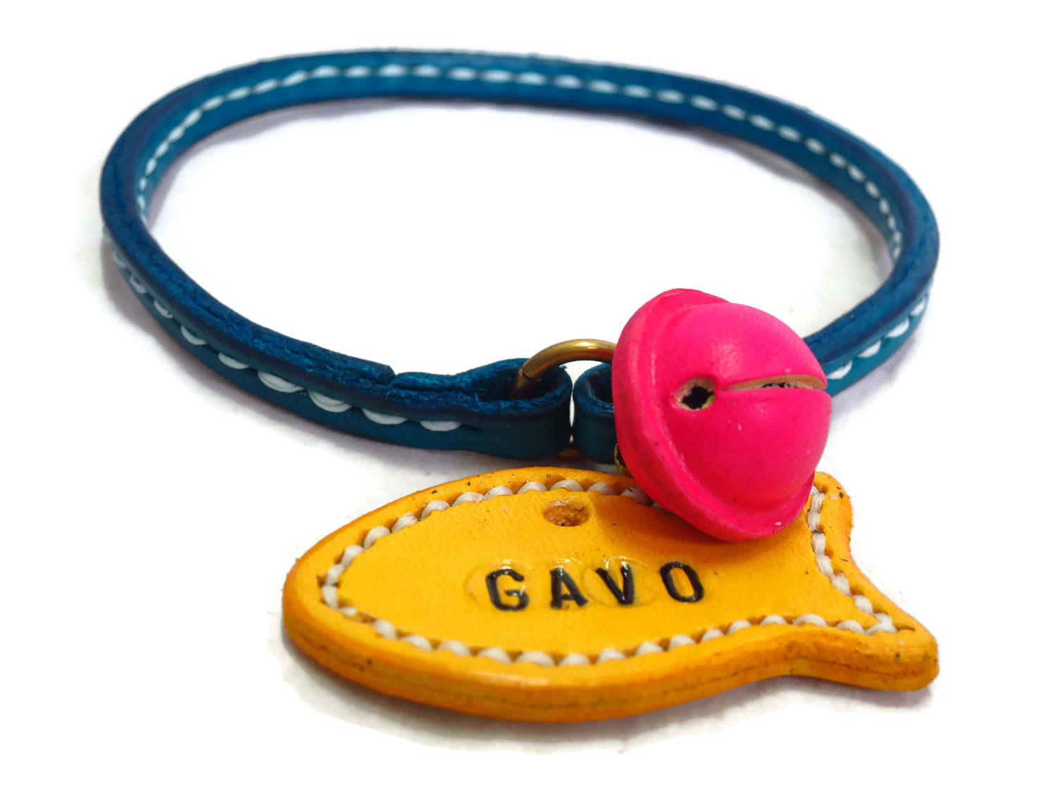 Cat Collar Thin Cat Collar Tag With Bell Just 0.5 Cm Wide. Etsy