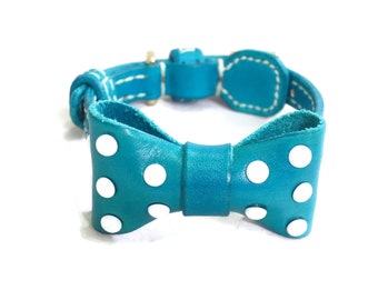 Bow-Tie Collar for dog, Bow-Tie collar with White Rivet