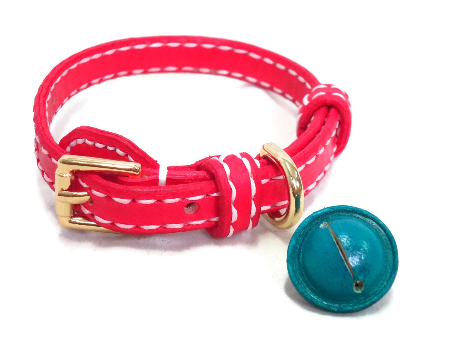 Personalized dog collar with bell Etsy