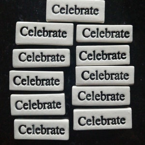 Handmade off white mosaic ceramic tile - Celebrate