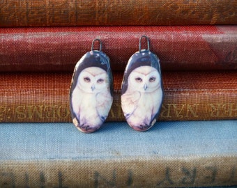 Handmade ceramic charms: owl