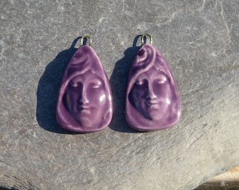 Handmade face earring charms