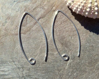 Sterling silver marquise earwires wholesale