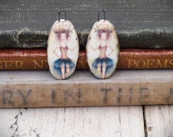 Handmade ceramic charms: fairy