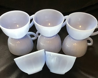 希少な1940年代のパイレックス デルファイトブルー コーヒーマグ