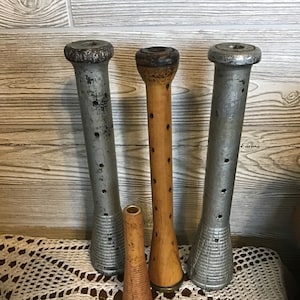 Antike Holzspulen,4er Set,BeehiveFaden,Spulen,industrielles Dekor