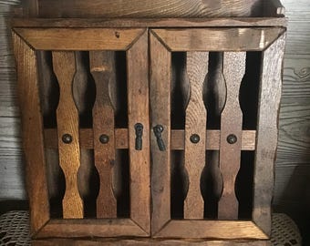 Wooden Spice Rack,MCM Spice holder, Wooden Jewellery box,Vintage 2 Tiered Storage container