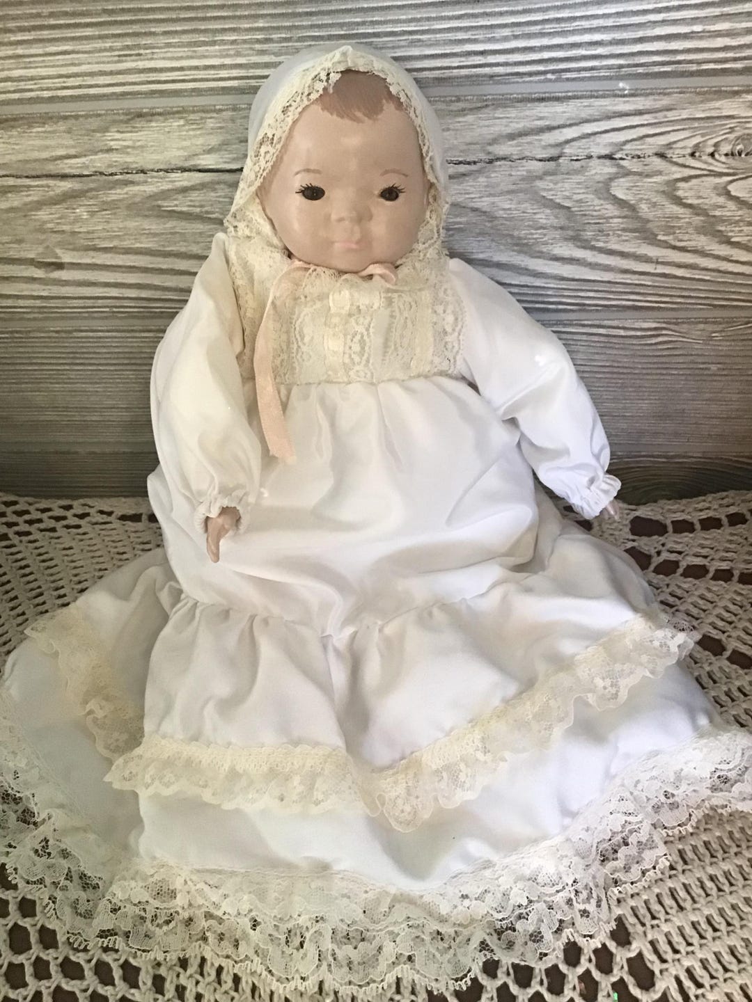 Vintage Baby Doll,porcelain Head Doll, Baby Doll,lace Dress