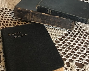 Vintage Methodist Hymn Book,Religious Book,Spiritual Hymnal,set of 3, 1918-1930’s