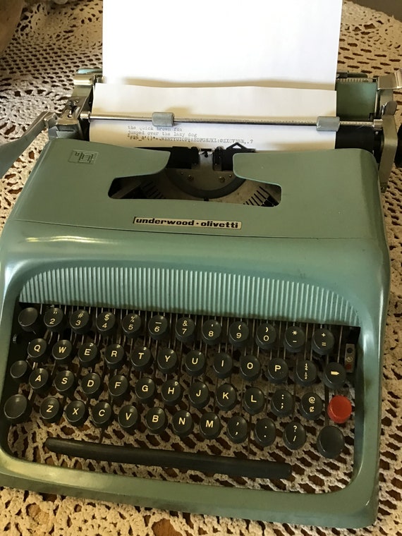 Vintage Unterholz Olivetti Studio 44/Teal/Türkis/ Tragbarer 