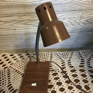 Vintage Goose Neck Desk Lamp,Mid Century Office Decor,Groovy 1970’s decor, Table Lamp