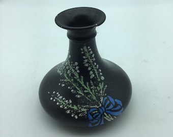 Vintage Shelley Vase,Heather flowers with blue ribbon 1920’s Souvenir Gift
