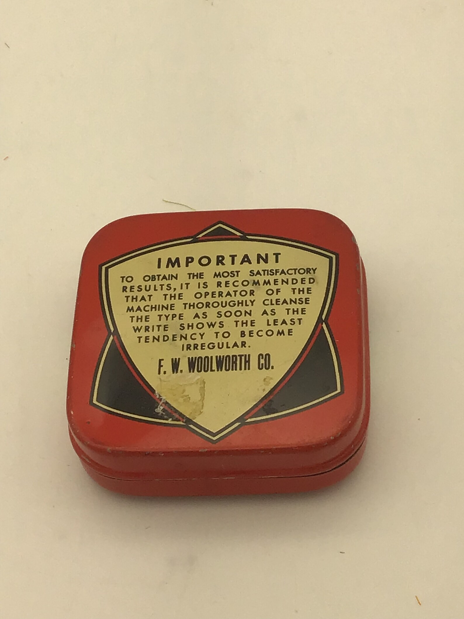 Herald Square Typewriter Ribbon Tin, Vintage Typewriter,fw Woolworth Co ...