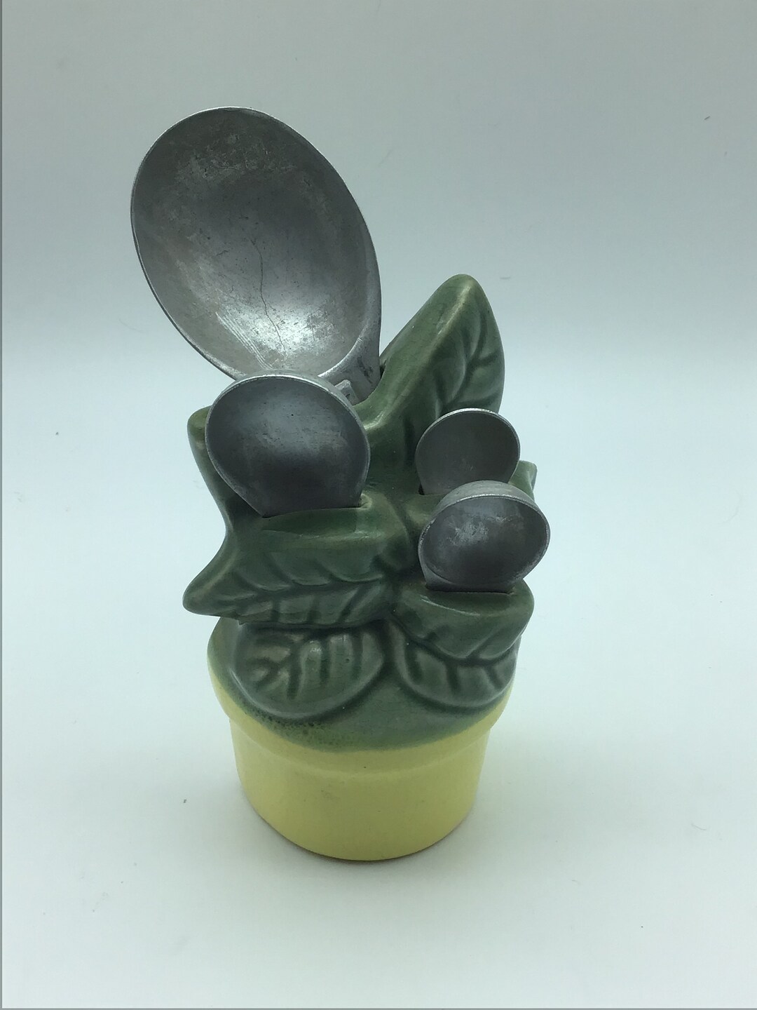 Vintage Measuring Spoon Holder,ceramic Flower Pot With Spoons, Etsy