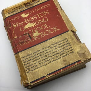 Frannie Farmer Cookbook,The Boston Cooking School Cook Book,Recipe book,baking instructions, culinary, vintage Cookbook, 1937 cookbook